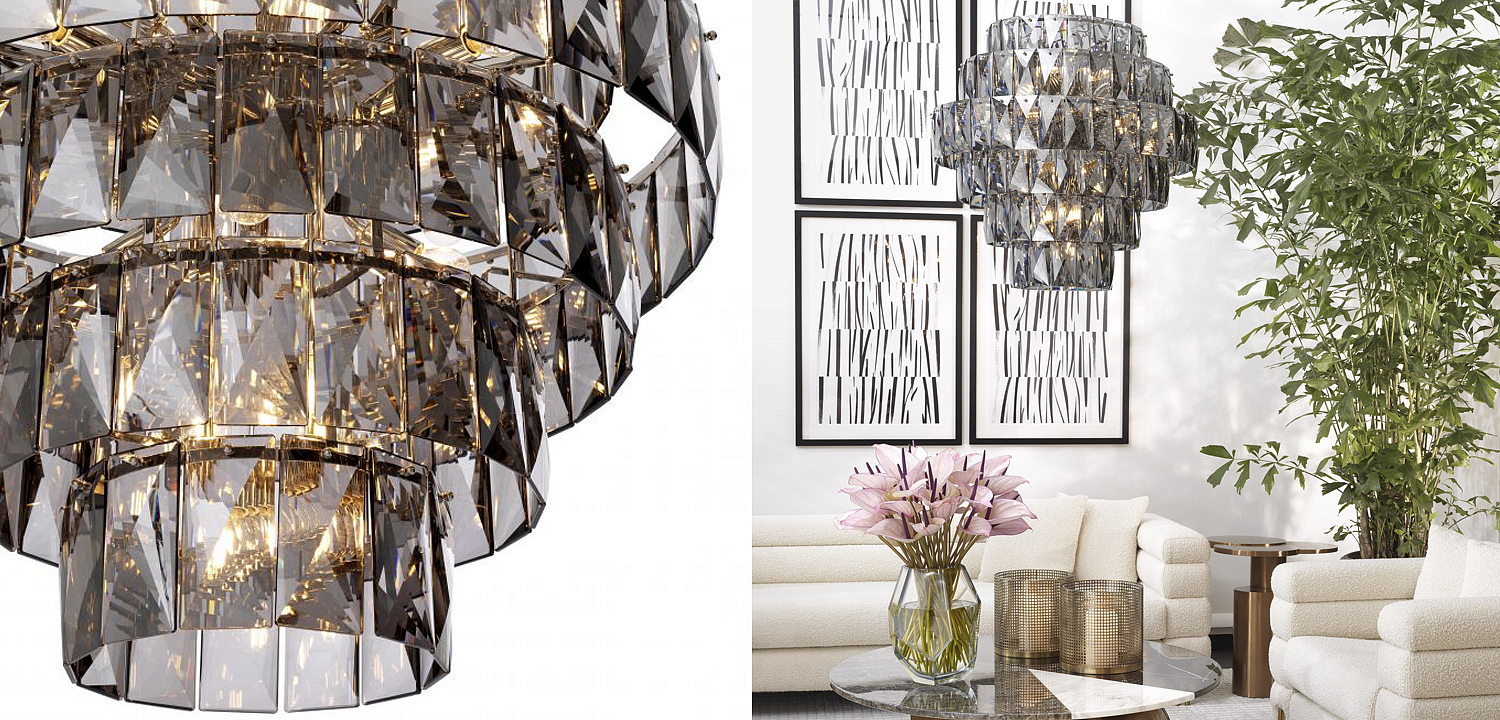 Люстра Eichholtz Chandelier Amazone L smoke Люстра Eichholtz Chandelier Amazone L smoke - Loft-Concept в Самаре