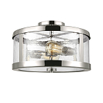 Потолочный светильник с цилиндрическим плафоном из прозрачного пузырькового стекла Feiss варинант исполнения - 1 | Loft Concept в Самаре