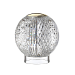 Настольная лампа с прозрачным шарообразным плафоном на цилиндрической подставке Crystal Globule варинант исполнения - 1 | Loft Concept в Самаре