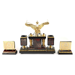 Настольный письменный набор из яшмы и долерита с декором Двуглавый орел Manager Organizer варинант исполнения - 3 | Loft Concept в Самаре