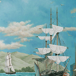 Обои ручная роспись Nantucket Crossing Brandt colourway on scenic paper варинант исполнения - 4 | Loft Concept в Самаре