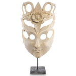 Маска ручной работы деревянная с резьбой Mask of Happiness варинант исполнения - 1 | Loft Concept в Самаре