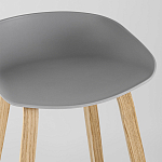 Барный стул на ножках из натурального дерева Boras Grey варинант исполнения - 7 | Loft Concept в Самаре