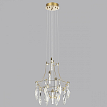 Люстра подвесная из металла с хрустальными подвесками прозрачного цвета Quasar 41 варинант исполнения - 6 | Loft Concept в Самаре