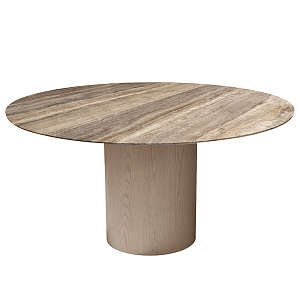 Стол обеденный с круглой каменной столешницей Dalmen