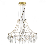 Люстра подвесная из металла с хрустальными прозрачными подвесками Quasar 81 варинант исполнения - 2 | Loft Concept в Самаре