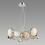 Люстра с плафонами из дымчатого стекла Glass Peonies варинант исполнения - 3 | Loft Concept в Самаре