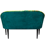 Диван двухместный из натурального бука зеленый с цветочным принтом Impressionism in Art варинант исполнения - 2 | Loft Concept в Самаре