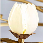 Люстра круглая с ветвистым каркасом и плафонами в виде лотосов Chandelier Lotus варинант исполнения - 1 | Loft Concept в Самаре