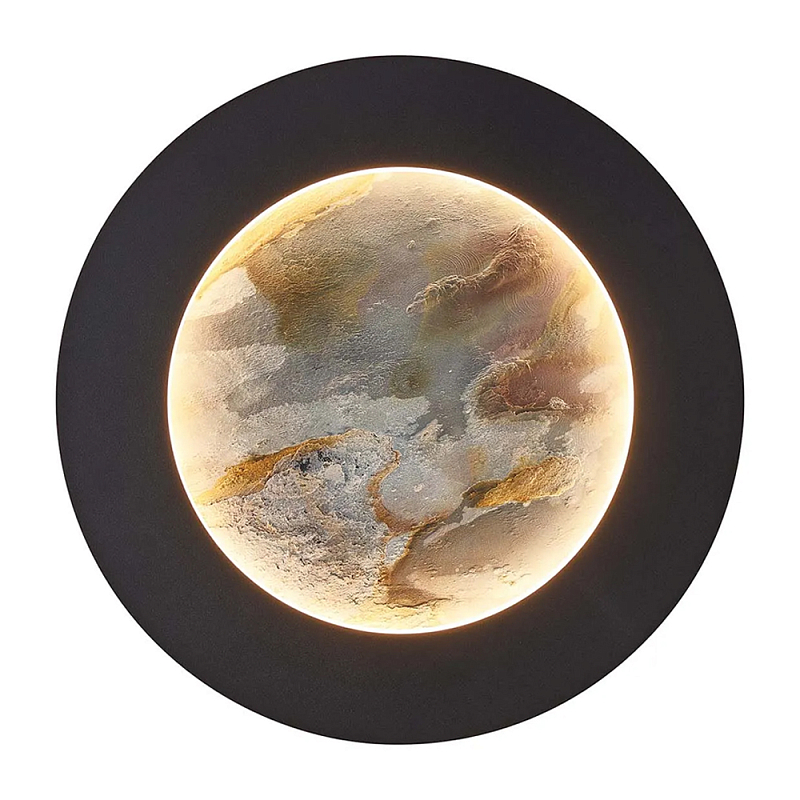 Бра в форме диска черного цвета Borders of Black Черный в Самаре | Loft Concept 