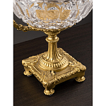 Чаша из рельефного стекла прозрачного цвета на бронзовой подставке Eden Garden варинант исполнения - 6 | Loft Concept в Самаре