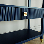 Стеллаж Elsa Dreams Blue со стеклянными полками и ящиком варинант исполнения - 2 | Loft Concept в Самаре