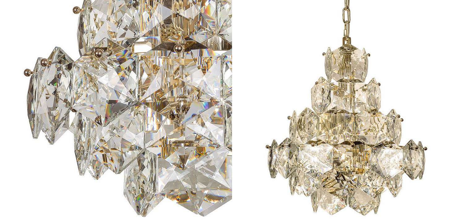 Люстра Tiers Crystal Light Chandelier Gold 45 Люстра Tiers Crystal Light Chandelier Gold 45 - Loft-Concept в Самаре