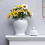 Ваза белая с крышкой однотонная Chinoiserie Ceramics варинант исполнения - 6 | Loft Concept в Самаре