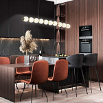 Подвесной линейный светодиодный светильник Crystal Globule Linear Hanging Lamp варинант исполнения - 3 | Loft Concept в Самаре