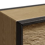 Тумба 2 ящика с подсветкой на рельефном фасаде Warm Industrial варинант исполнения - 5 | Loft Concept в Самаре