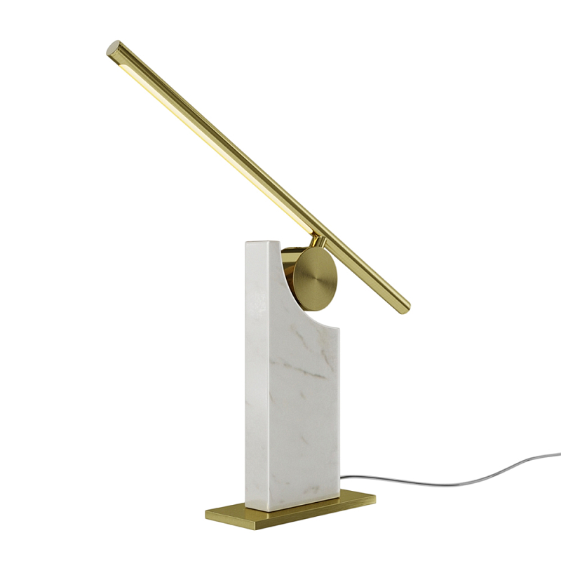 Настольный светильник Monumento 3000К 9Вт Черный Белый Латунь в Самаре | Loft Concept 