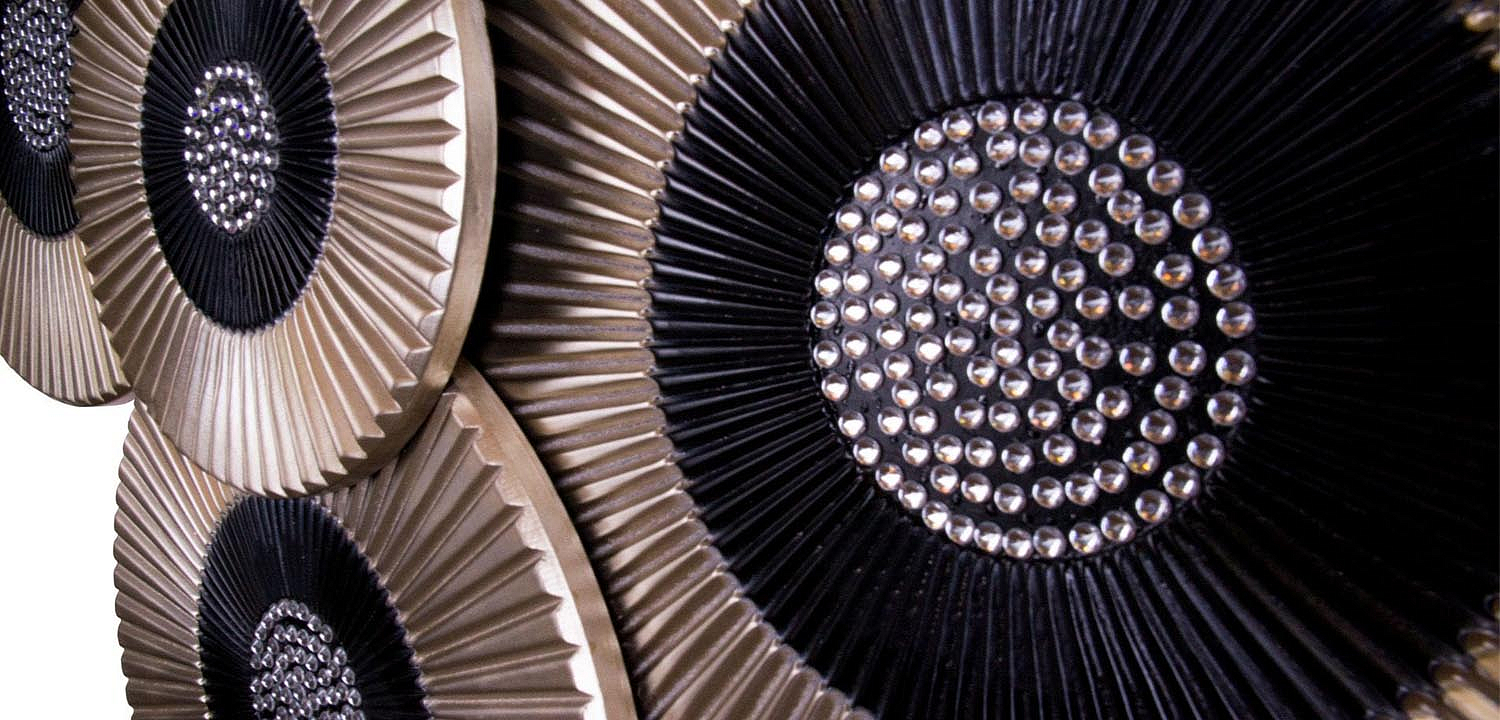 Арт-объект Rhinestone Wall Disc Brown and Black - Loft-Concept в Самаре