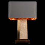 Настольная лампа с основанием из натурального камня c серым прямоугольным абажуром Lapis Tiburtinus варинант исполнения - 4 | Loft Concept в Самаре