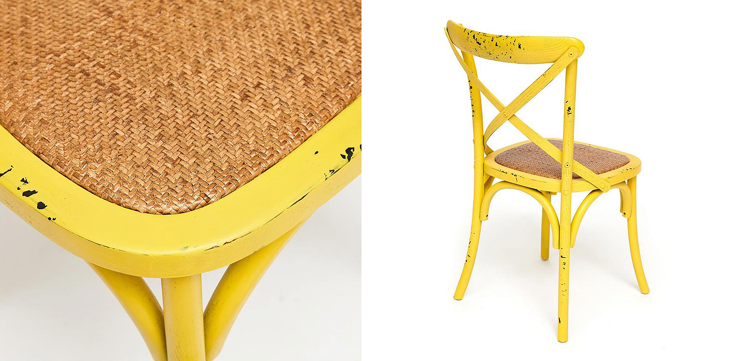 Стул Chaise Provence en Bois Jaune жёлтый Стул Chaise Provence en Bois Jaune жёлтый - Loft-Concept в Самаре