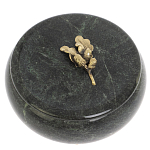 Шкатулка круглая из натурального камня змеевик Stone Casket варинант исполнения - 3 | Loft Concept в Самаре