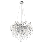 Люстра подвесная с прозрачными стеклянными подвесками в форме капель Диаметр 60 см Droplet Chandelier варинант исполнения - 12 | Loft Concept в Самаре