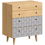 Комод с принтом на ящиках Elise Chest of Drawers варинант исполнения - 11 | Loft Concept в Самаре