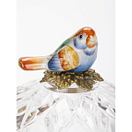 Конфетница с бронзовой ручкой и фарфоровой птичкой на крышке Eden Garden варинант исполнения - 3 | Loft Concept в Самаре