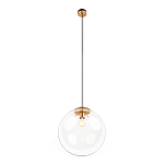 Подвесной светильник со стеклянным прозрачным плафоном в форме шара и золотыми металлическим акцентами 30 ClassiCon варинант исполнения - 2 | Loft Concept в Самаре
