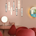 Подвесной светильник из дымчатого стекла цилиндрической формы с чёрным металлическим основанием Hiding secrets варинант исполнения - 9 | Loft Concept в Самаре