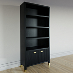 Книжный Стеллаж Elsa Dreams Black с задней стенкой варинант исполнения - 1 | Loft Concept в Самаре