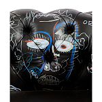 Кресло "Баския и Уорхол" Basquiat Warhol graffiti chair натуральная кожа варинант исполнения - 7 | Loft Concept в Самаре