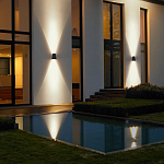 Уличный настенный светильник светодиодный конусообразной формы черного цвета из металла Urban Minimalist варинант исполнения - 6 | Loft Concept в Самаре