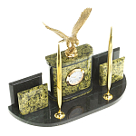 Настольный письменный набор из змеевика и бронзы с декором в виде орла Successful Leader варинант исполнения - 2 | Loft Concept в Самаре