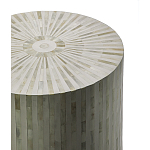 Круглый приставной столик с инкрустацией RADIAL BONE INLAY SIDE TABLE варинант исполнения - 1 | Loft Concept в Самаре