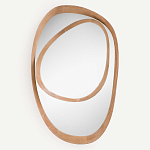 Ассиметричное зеркало в дубовой раме Infinity Symbol варинант исполнения - 1 | Loft Concept в Самаре