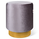 Пуф фиолетовый велюр на золотом металлическом основании Golden Belt варинант исполнения - 1 | Loft Concept в Самаре