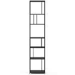 Высокий стеллаж из металла Menzie High Metal Rack Black варинант исполнения - 2 | Loft Concept в Самаре