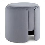 Пуф Alice Poof Grey Серый велюр варинант исполнения - 1 | Loft Concept в Самаре