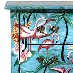 Комод с росписью Розовый фламинго L.XV CHEST OF DRAWERS Flowers with Flamingo варинант исполнения - 3 | Loft Concept в Самаре