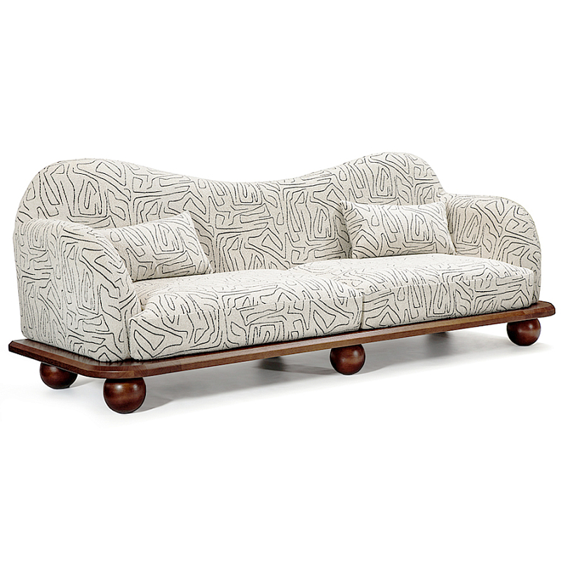 Диван Indra Sofa Молочный Коричневый в Самаре | Loft Concept 