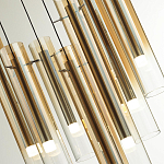 Люстра каскадная с 7-ю цилиндрическими плафонами из стекла Luminous Cylinders варинант исполнения - 5 | Loft Concept в Самаре