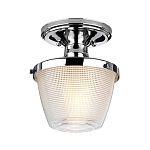 Потолочный светильник для ванных комнат с плафоном из прессованного фактурного стекла Quoizel варинант исполнения - 1 | Loft Concept в Самаре