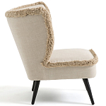 Кресло с декором бахрома Linen Fringe Chair Beige варинант исполнения - 3 | Loft Concept в Самаре
