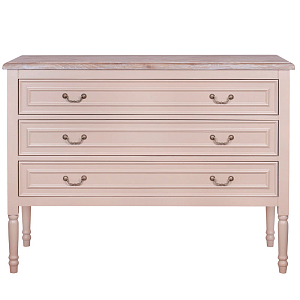 Бежевый комод из дуба Amelia beige dark   