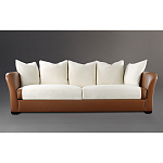 Элитарный современный диван Birmingham с кожаной спинкой варинант исполнения - 1 | Loft Concept в Самаре