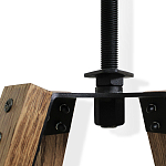 Барный стул со спинкой и металлической подставкой на 4-х деревянных ножках Коричневый Велюр Vendramin Chair варинант исполнения - 4 | Loft Concept в Самаре