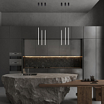 Подвсеной светильник светодиодный металлический цилиндрической формы черно-белый Trumpet tube варинант исполнения - 5 | Loft Concept в Самаре