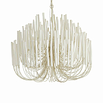 Люстра белая с несколькими ярусами деревянных палочек Bright Wooden Chandelier варинант исполнения - 1 | Loft Concept в Самаре