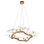 Люстра подвесная с прозрачными стеклянными птичками на ветвях Диаметр 100 см Serip Voa варинант исполнения - 4 | Loft Concept в Самаре